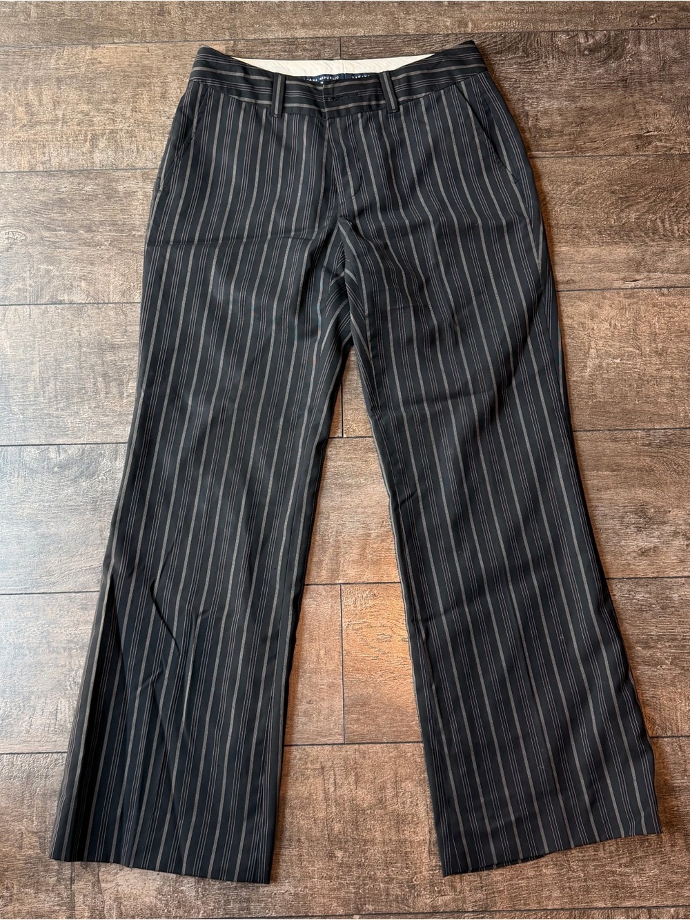 Banana Republic Black Pinstripe low rise Dress Pants